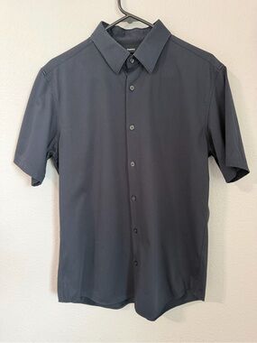 Theory Men's Short Sleeve Button-Down Shirt - Navy